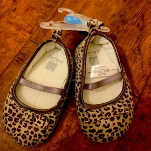 Carter’s Leopard Baby Shoes Size 3-6 Months